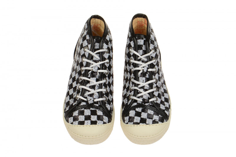 Eject Dass Stiefel schwarz weiß karo