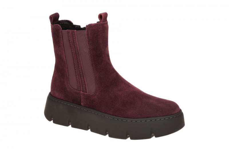 Gabor Stiefelette dunkelrot Velour Chunky Boots 73.743.15