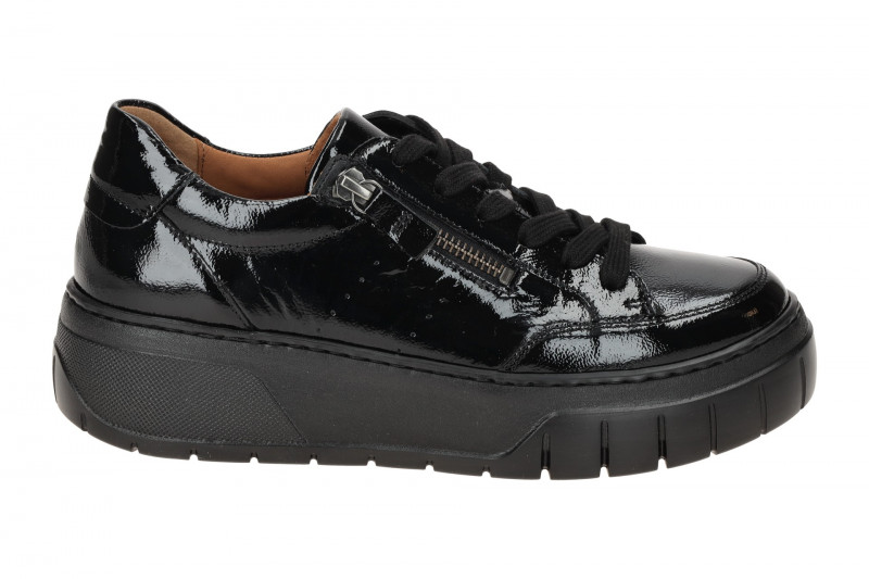 Gabor Schuhe Plateau Sneakers schwarz Lack 73.220.97