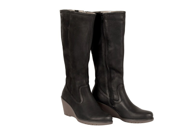 Ecco Adora Stiefel in schwarz Keilabsatz 232543
