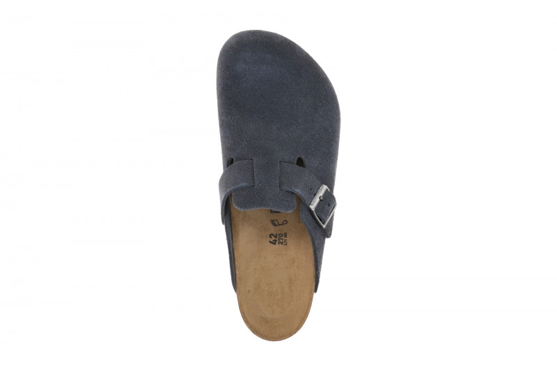Birkenstock Boston Pantolette blau navy NORMAL-WEIT 1030816