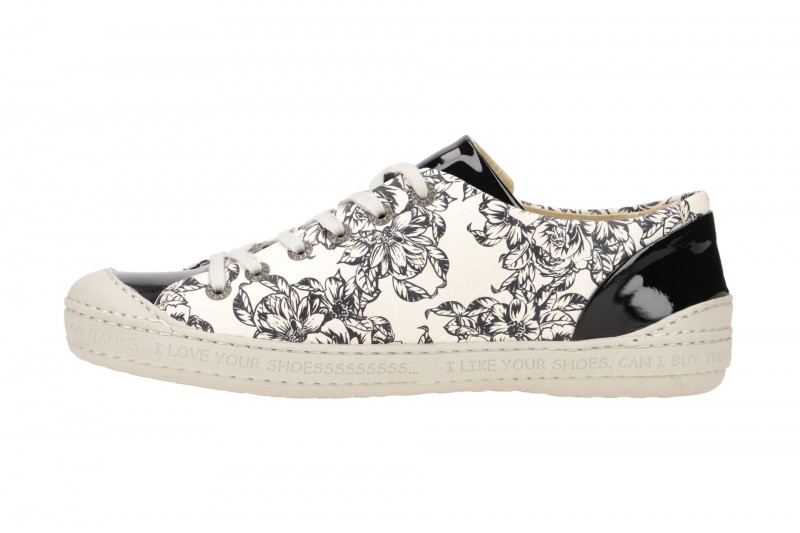 Eject Dass Schuhe schwarz weiß Blumen 11207