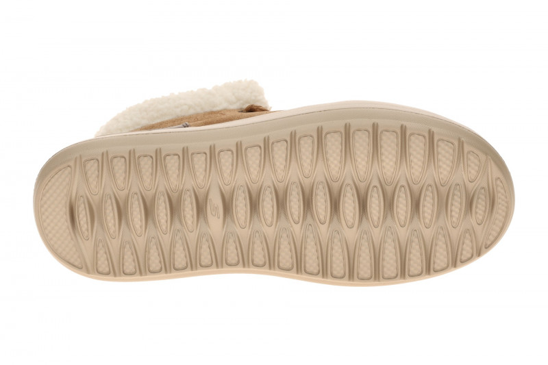 Skechers Go Walk Stiefeletten braun Fellkragen dünn gefüttert