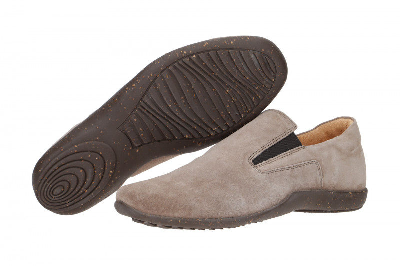 Think Stone Slipper Schuhe grau Velour 474