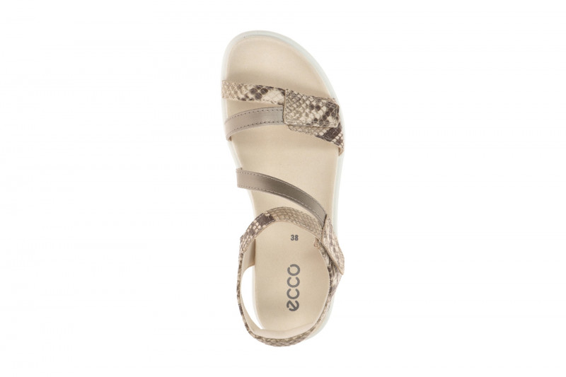 Ecco Soft Riemchen Sandale beige Schlange 238803