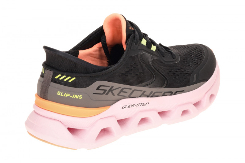 Skechers Glide Step Schuhe schwarz rosa Damen Slip-Ins 150510