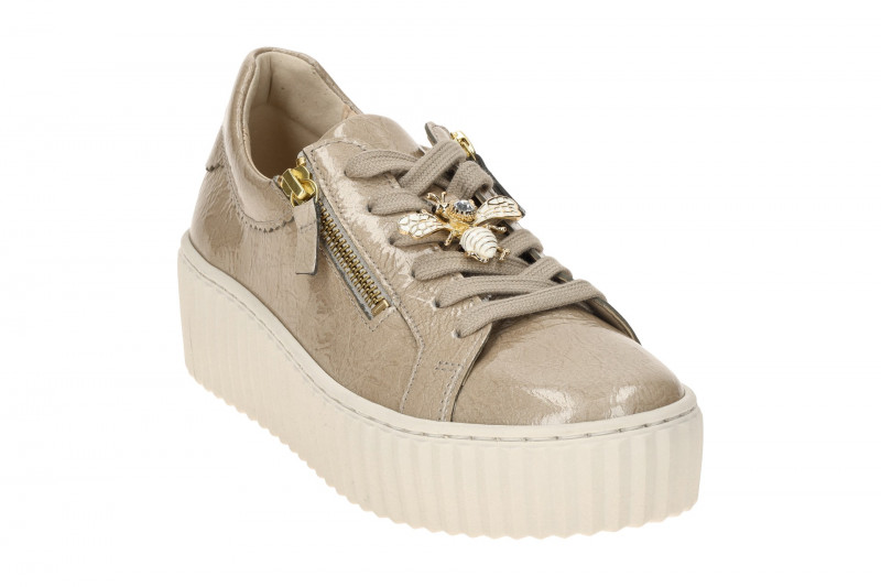 Gabor Plateau Schuhe beige Lack Bumblebee 73.201.92