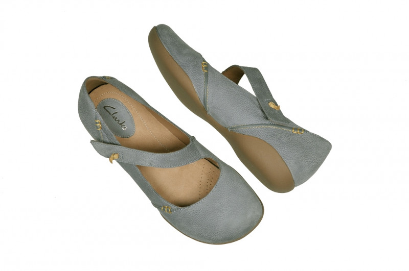 Clarks Felicia Plum Slipper blau denim