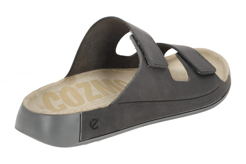Ecco Cozmo Herren Pantolette grau steel Klett 500904