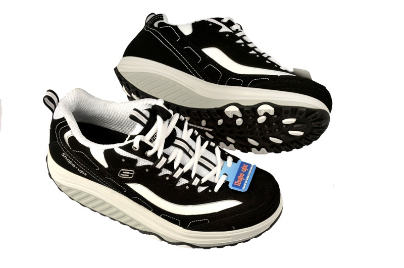 Skechers Shape ups Schuhe in schwarz weiß 11809/BKW