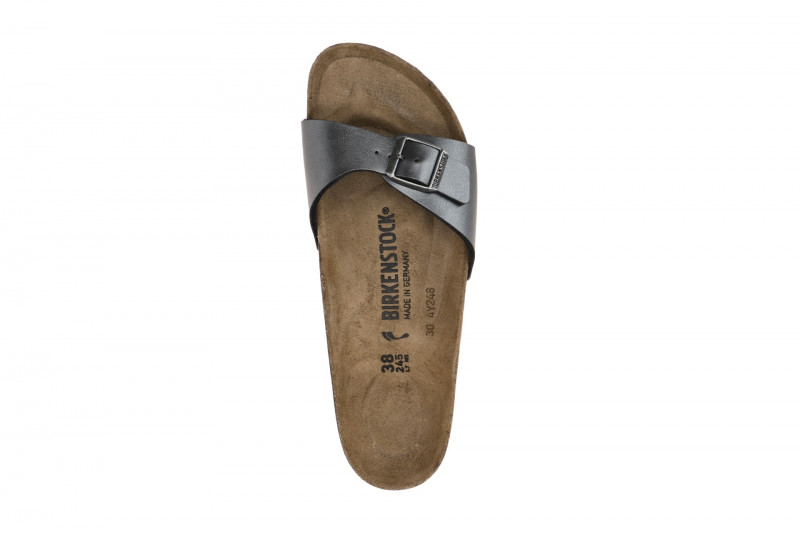 Birkenstock Madrid BS Pantolette schwarz grau metallic SCHMAL 1021532