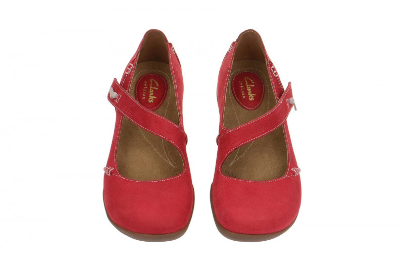 Clarks Felicia Plum Schuhe rot Slipper - 26115593 4