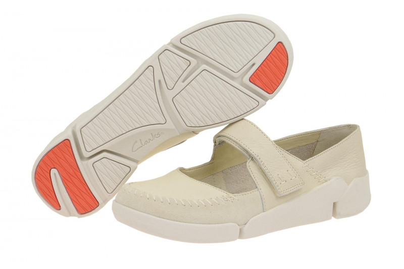 Clarks TriAmanda Schuhe weiß offwhite Mary-Jane