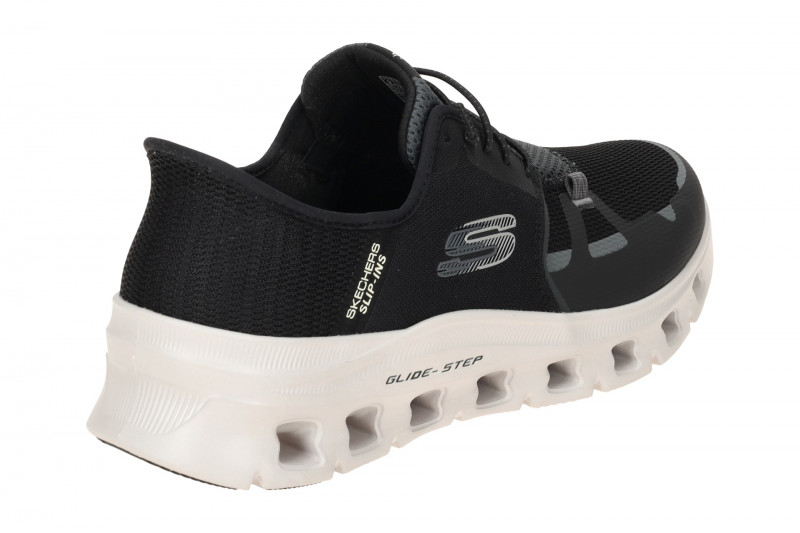 Skechers Glide Step Schuhe schwarz grau SLIP-INS 232930
