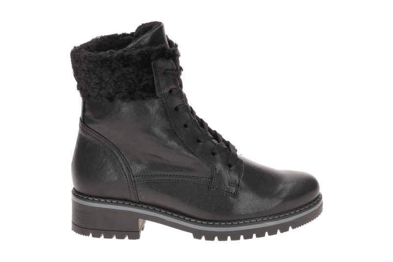 Gabor Stiefelette schwarz Fellkragen Warmfutter 72.776.57