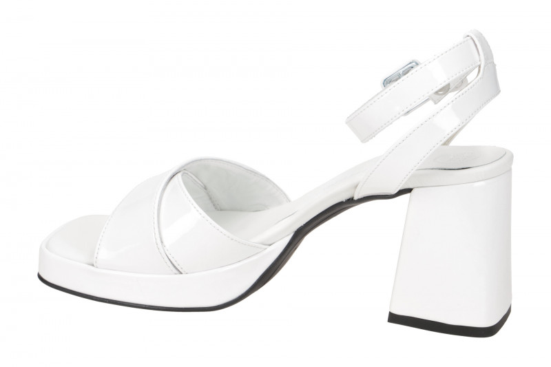 Paul Green Plateau Sandalette weiß Kunstlack 6027