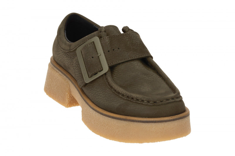 Clarks Linoso Monk Schuhe Mokassin grün Plateau 26178679