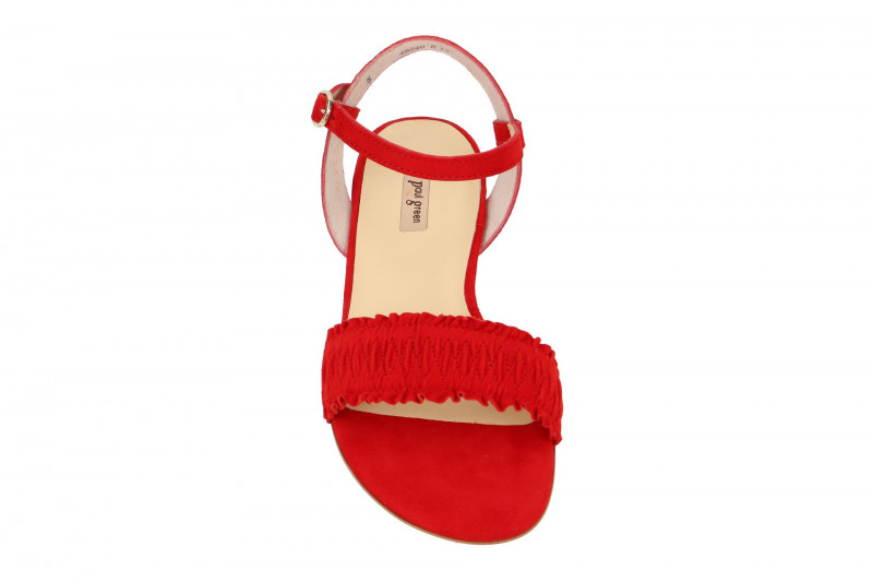 Paul Green Sandalen rot Samt 7091-022