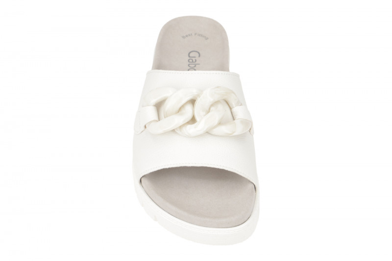 Gabor Glamour Pantolette weiß Nappa 43.743.20
