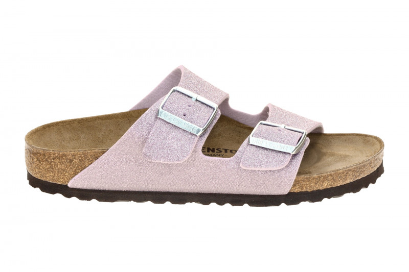 Birkenstock Arizona BS Pantolette Glitzer lila SCHMAL 1030164