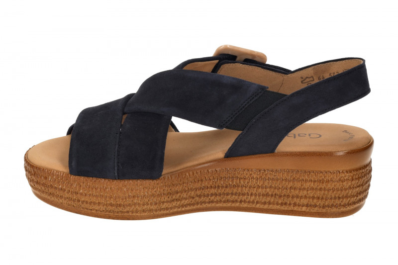 Gabor Plateau Sandale blau atlantik Samt 64.572.16
