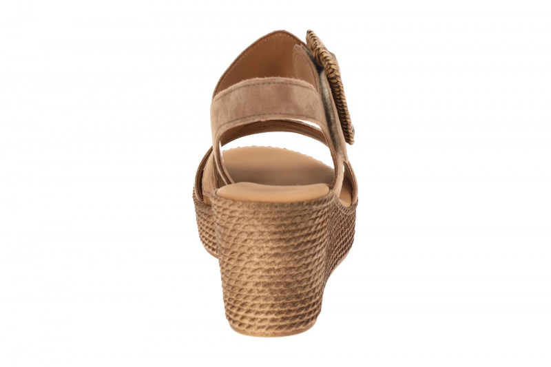 Gabor Wedges Keil Sandale braun Velour 84.771.14