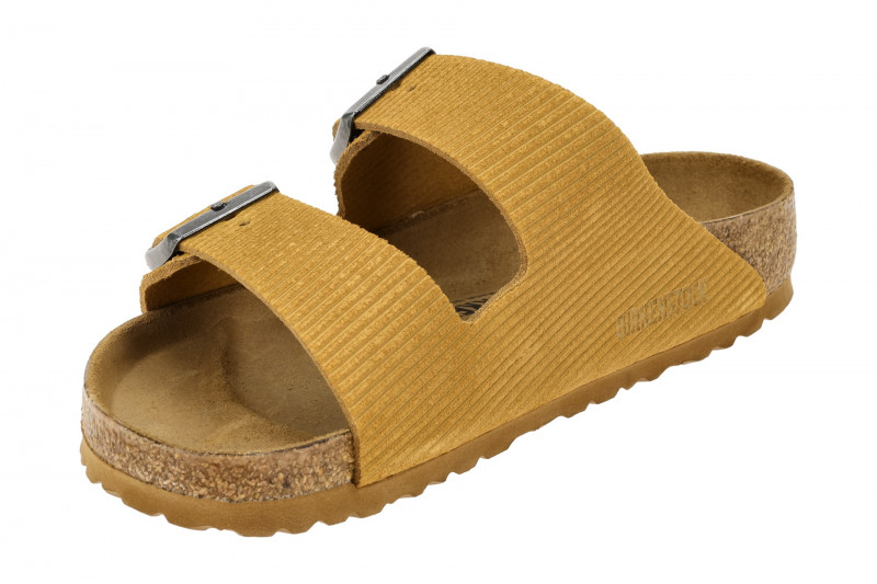 Birkenstock Arizona BS Pantolette hellbraun Velour Normal-Weit 1026093