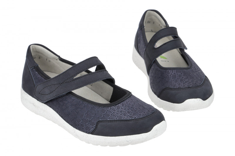 Waldläufer Ira Mary-Jane Schuhe blau M-Weite OrthoTritt