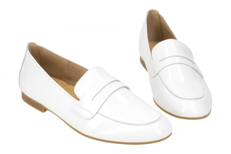 Gabor Schuhe Slipper weiß Lack 25.213.91