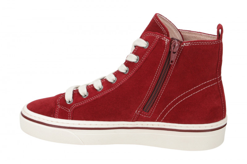 Gabor Mid Sneakers Stiefelette dunkelrot Velour 33.660.15