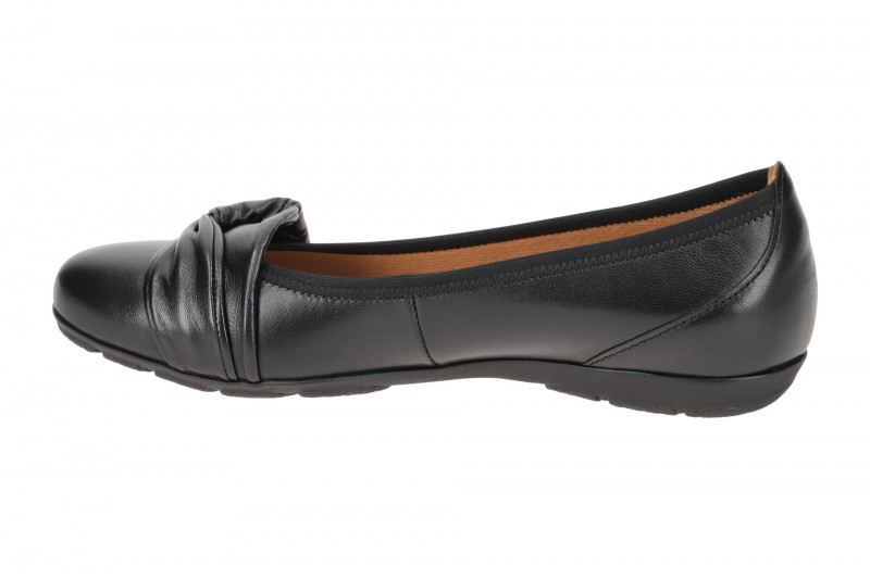 Gabor Ballerina schwarz Leder Schlaufe 04.165.27