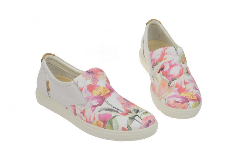 Ecco Soft 7 Schuhe weiß floral 430033 59768