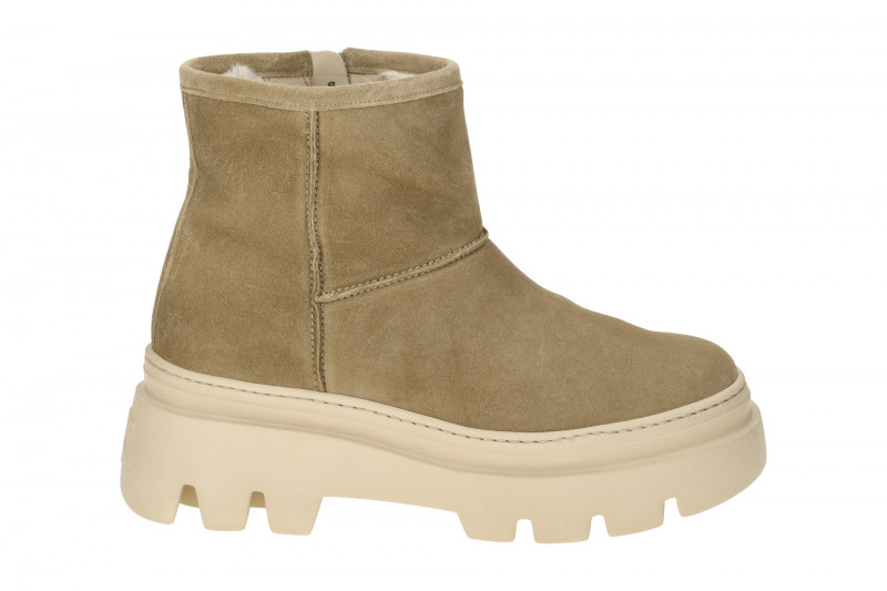 Paul Green Winter Stiefelette beige grain Velour 8113