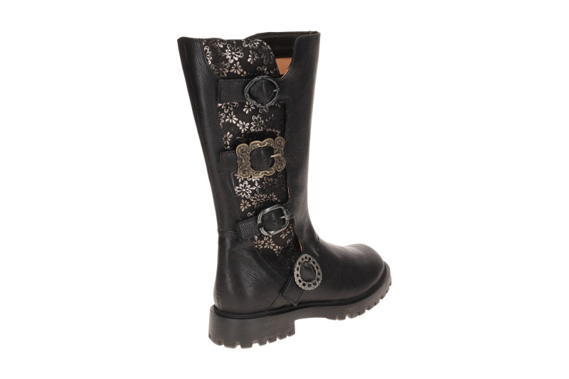 Think Trento Stiefel schwarz Effekt Schnallen 1433