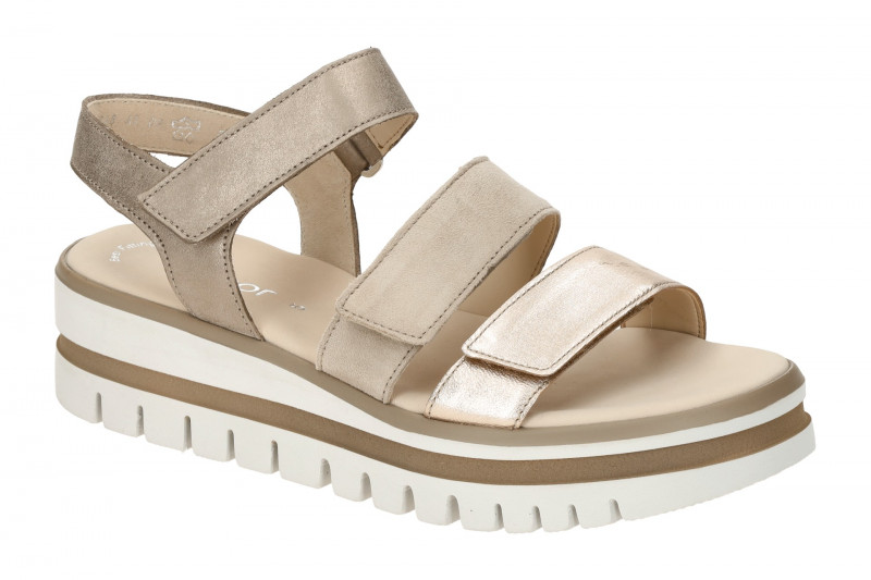 Gabor Plateau Sandalen beige Metallic 64.620.62