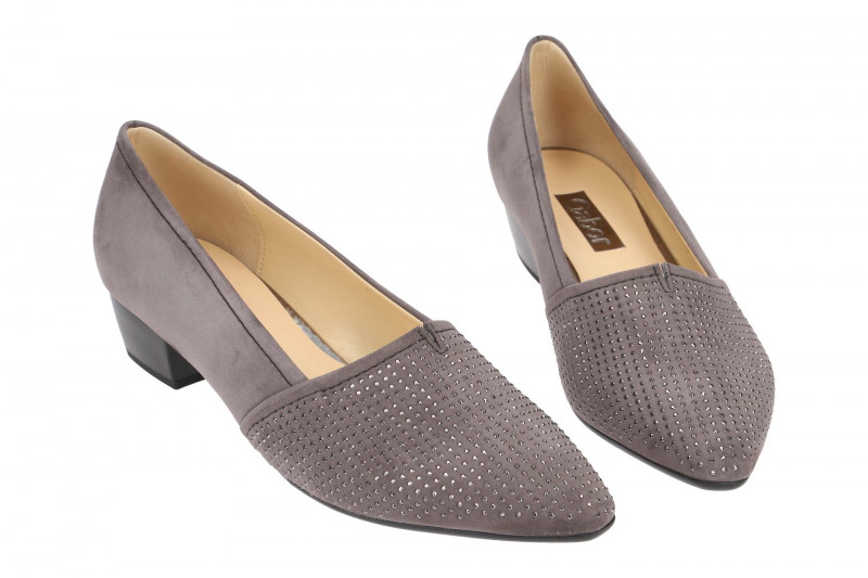 Gabor Pumps grau Samt 25.134.19