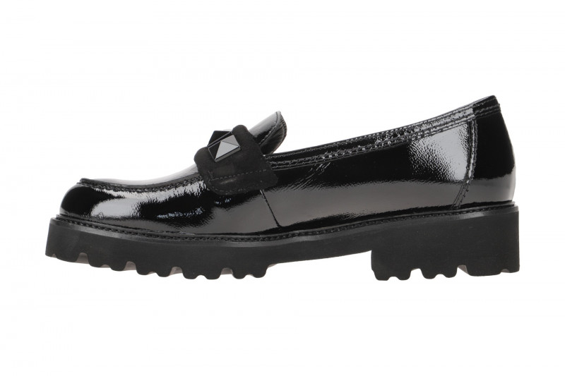 Gabor Schuhe Slipper schwarz Lack 35.243.97