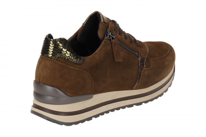 Gabor comfort Sneaker Schuhe braun Samt 56.528.31