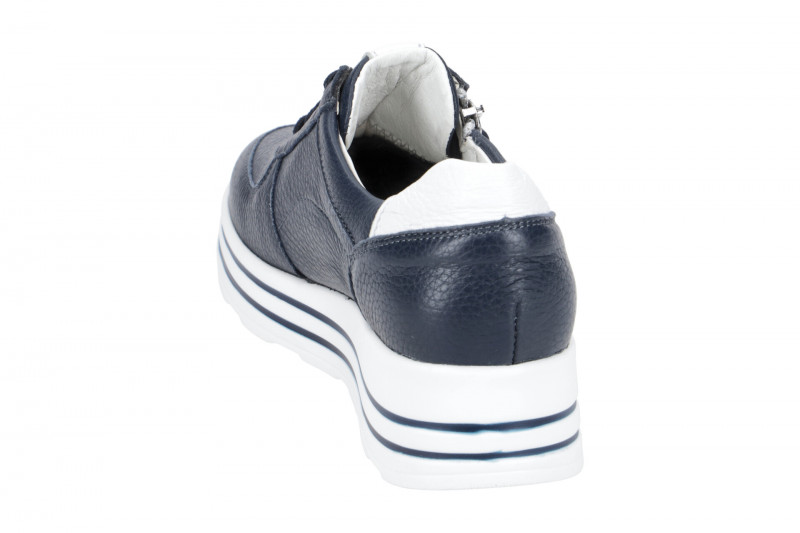 Waldläufer Lana Plateau Schuhe blau weiß H-Weite 758009