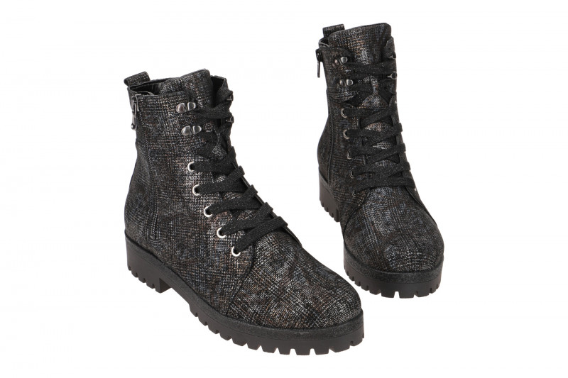 Waldläufer Hanako Stiefel schwarz bunt 338813