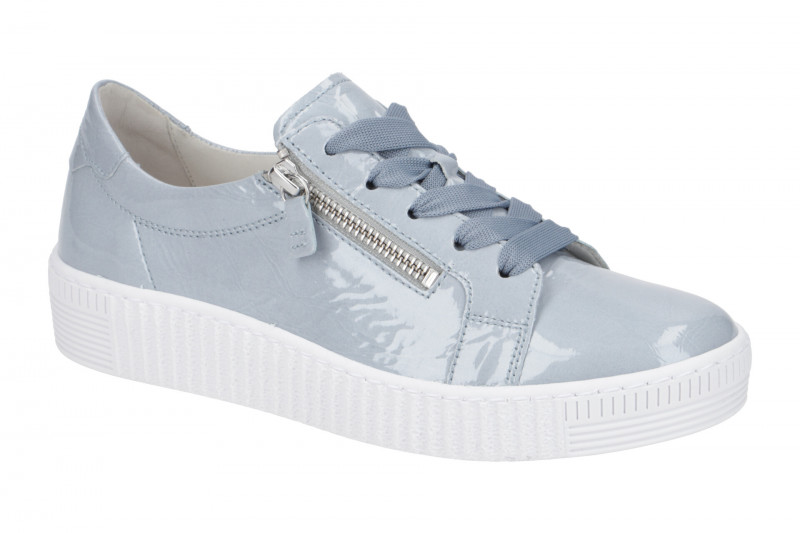 Gabor Schuhe hellblau Lack Sneaker 23.334.96