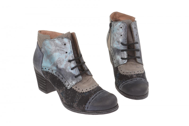 Charme Stiefelette blau grau kombi 5576