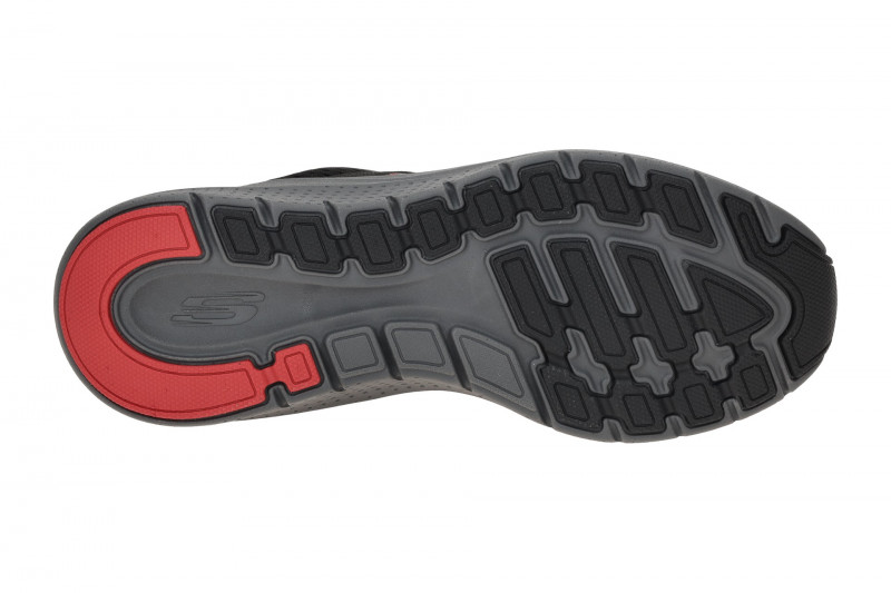 Skechers Arch Fit Herren Schuhe schwarz rot 232700