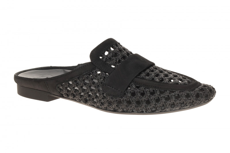 Paul Green Pantoletten Mules schwarz geflochten 6207