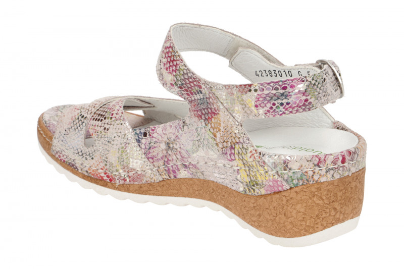 Waldläufer Hanila Sandale rosa bunt Glanz Effekt 306005