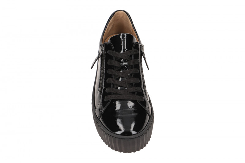 Gabor Schuhe Plateau Sneakers schwarz Lack 73.200.97