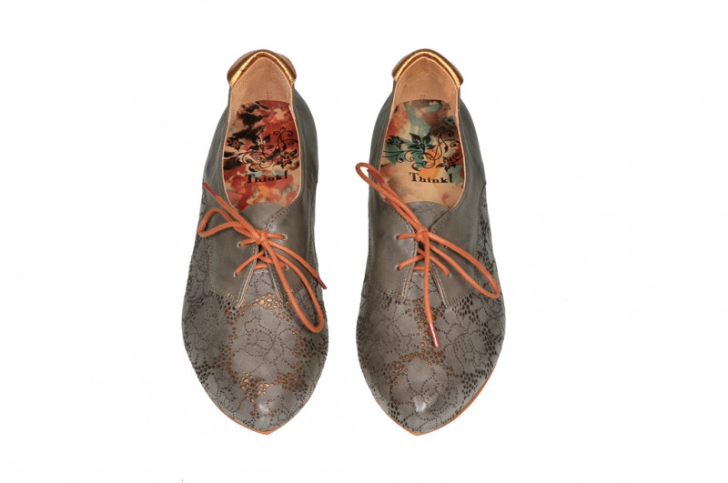 Think Barca Schuhe in dunkelgrau orange