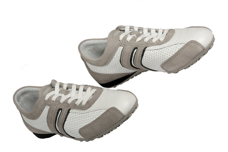 Geox Respira Bis weiß beige blau Herren Sneaker