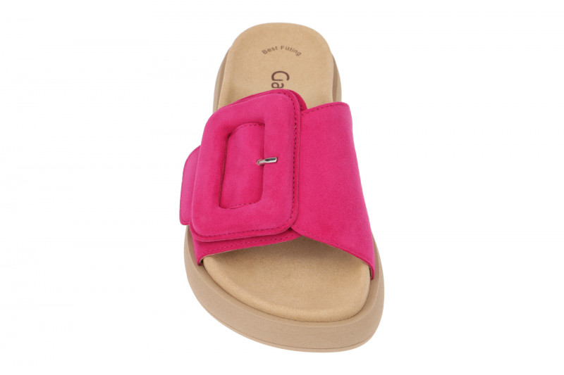 Gabor Plateau Pantolette pink Velour 63.751.10
