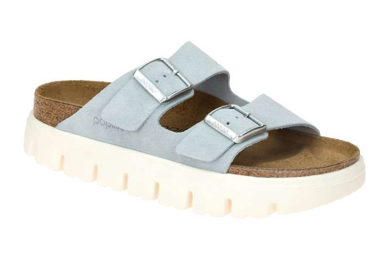 Birkenstock Arizona Papillio Chunky Pantolette hellblau SCHMAL 1029141